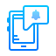 Icon for notification tools enabling transparent citizen-staff communication.